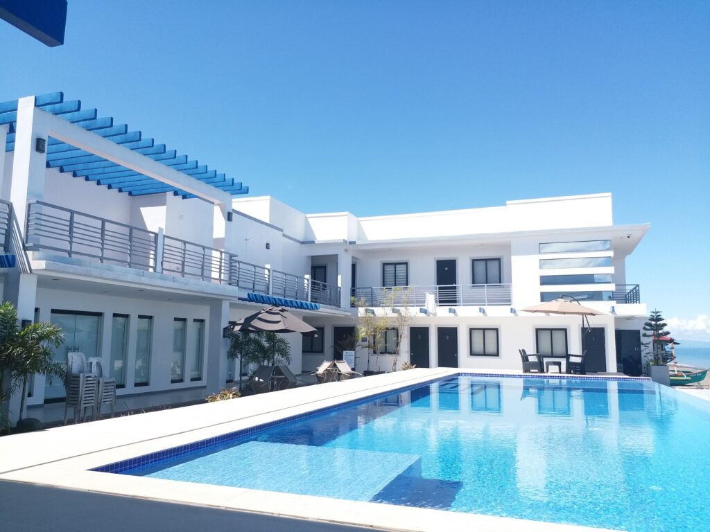 Pool and hotel rooms
